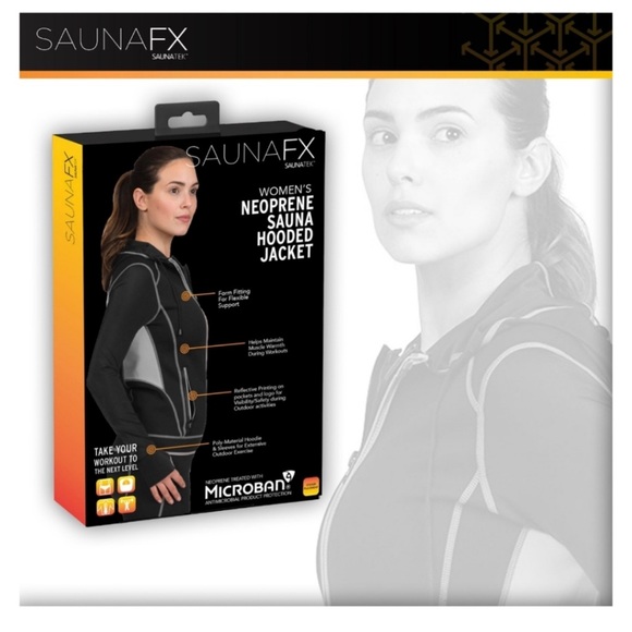 WOMEN'S Neoprene Sauna Hooded Jacket L - Picture 2 of 13